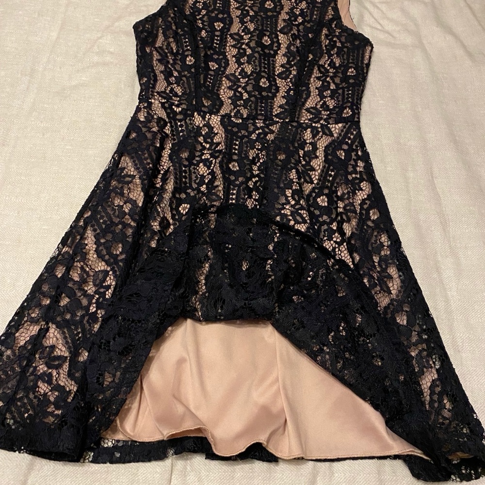 Speechless navy and pink lace dress